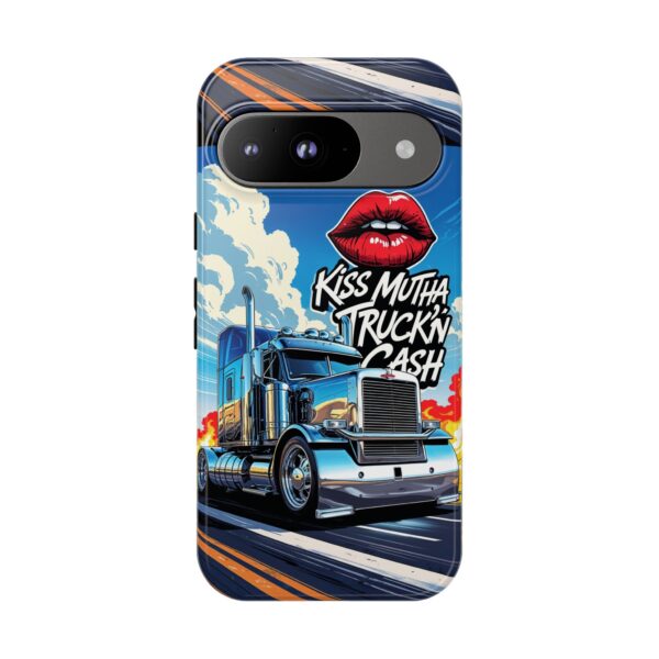 Cool Phone Case for Truck Lovers, Trucking Gifts, Unique Truck Driver Accessories, Kiss Mutha Truckin Cash Design, Fun Car Enthusiast Gift