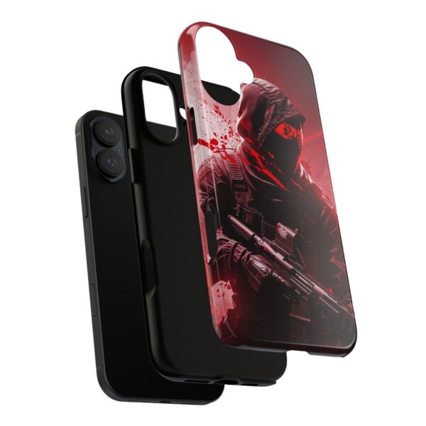 Red Urban Warrior Phone Case for Gamers & Action Fans