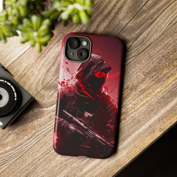 Red Urban Warrior Phone Case for Gamers & Action Fans