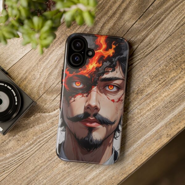 Fiery Design, Anime Style, Unique Cell Phone Accessory, Strong and Stylish