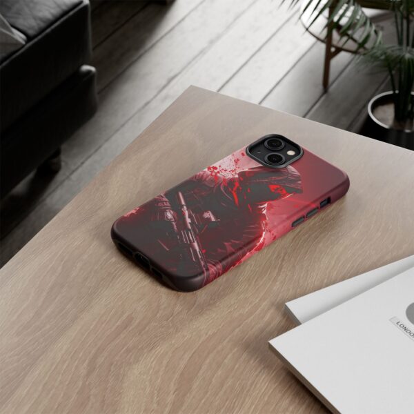 Red Urban Warrior Phone Case for Gamers & Action Fans