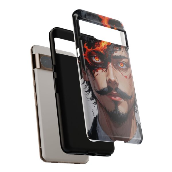 Fiery Design, Anime Style, Unique Cell Phone Accessory, Strong and Stylish