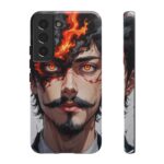 Fiery Design, Anime Style, Unique Cell Phone Accessory, Strong and Stylish