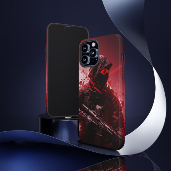 Red Urban Warrior Phone Case for Gamers & Action Fans