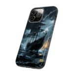Stormy Seas Tough Phone Case - Pirate Ship Design