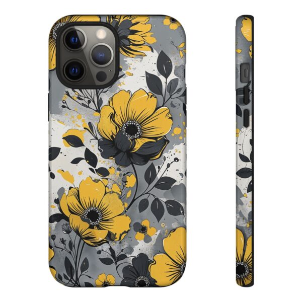 Floral Phone Case, Yellow Flower Design, Stylish Phone Protection