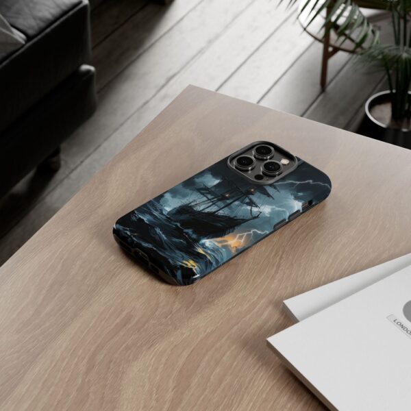 Stormy Seas Tough Phone Case - Pirate Ship Design