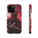 Red Urban Warrior Phone Case for Gamers & Action Fans