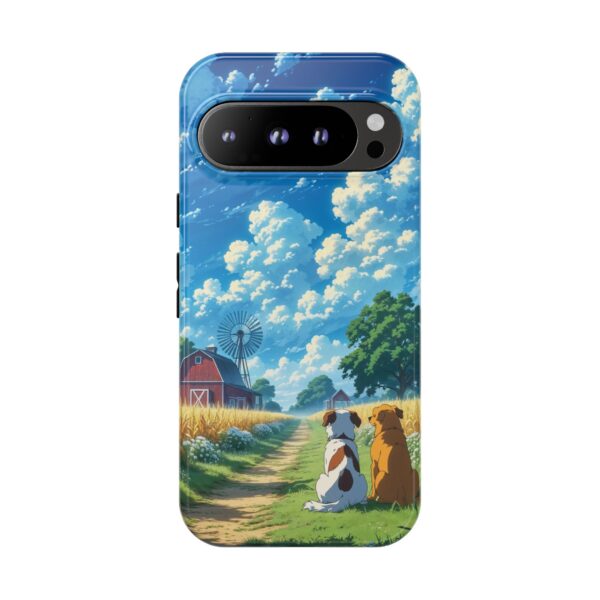 Dog-Themed Phone Case, Whimsical Pet Lover Case, Cute Animal Accessory, Nature Scene Protection, Gift for Dog Owners