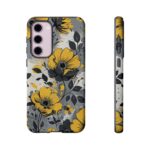 Floral Phone Case, Yellow Flower Design, Stylish Phone Protection
