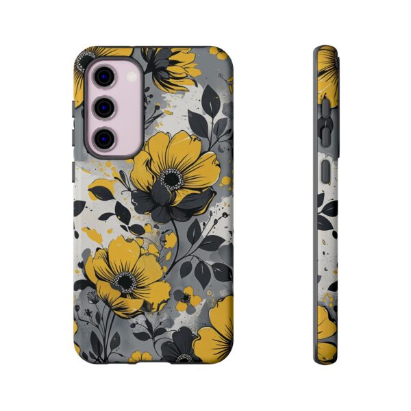Floral Phone Case, Yellow Flower Design, Stylish Phone Protection