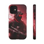 Red Urban Warrior Phone Case for Gamers & Action Fans