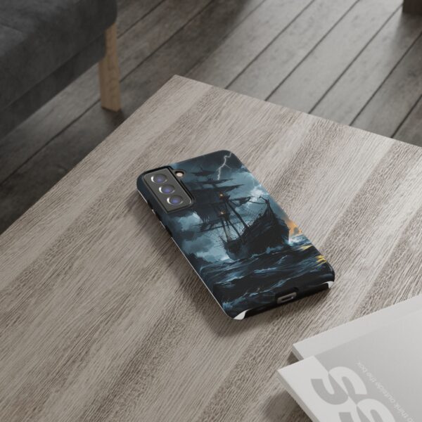 Stormy Seas Tough Phone Case - Pirate Ship Design