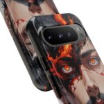 Fiery Design, Anime Style, Unique Cell Phone Accessory, Strong and Stylish