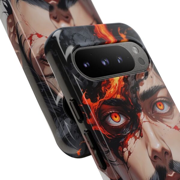 Fiery Design, Anime Style, Unique Cell Phone Accessory, Strong and Stylish