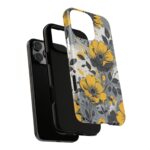 Floral Phone Case, Yellow Flower Design, Stylish Phone Protection