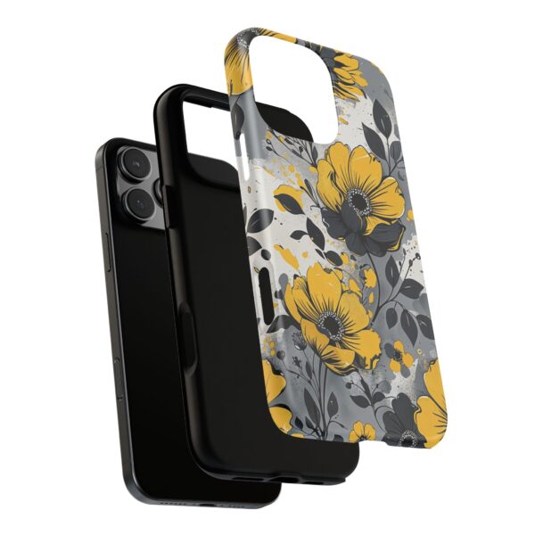 Floral Phone Case, Yellow Flower Design, Stylish Phone Protection