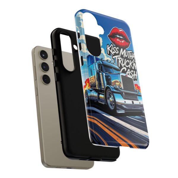 Cool Phone Case for Truck Lovers, Trucking Gifts, Unique Truck Driver Accessories, Kiss Mutha Truckin Cash Design, Fun Car Enthusiast Gift