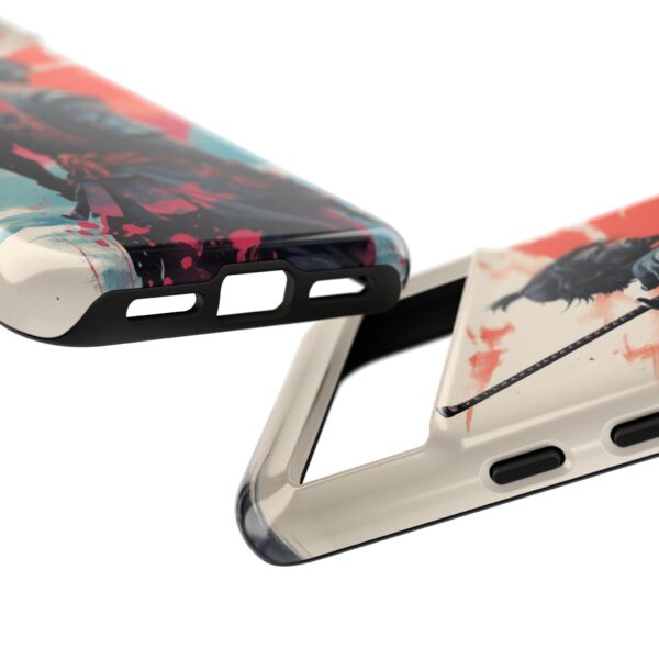 Samurai Warrior Phone Case, Tough Cases, Unique Phone Accessories, Phone Cover Gift, Gamer Phone Decor, Anime Style Case