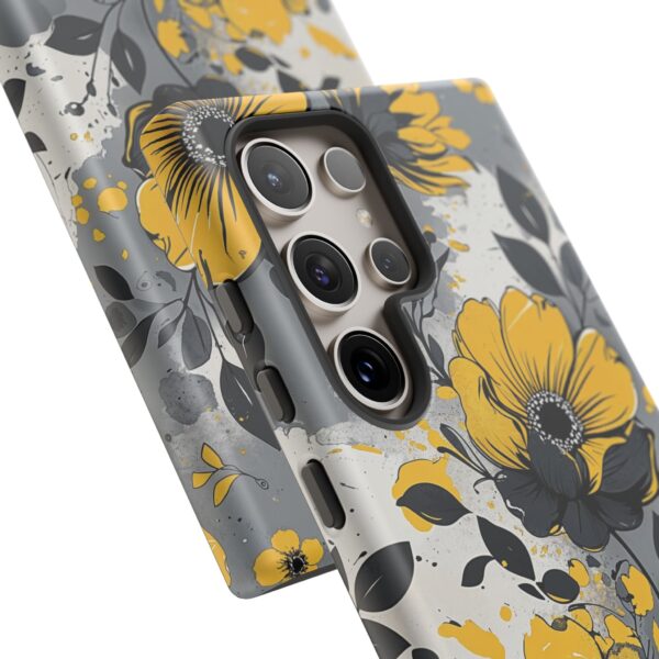 Floral Phone Case, Yellow Flower Design, Stylish Phone Protection