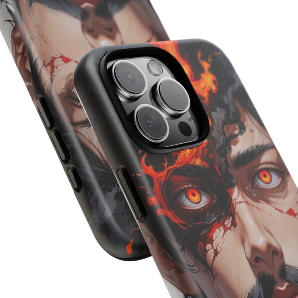 Fiery Design, Anime Style, Unique Cell Phone Accessory, Strong and Stylish