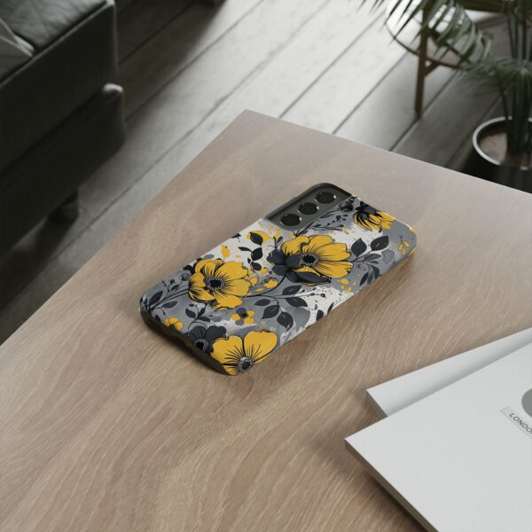 Floral Phone Case, Yellow Flower Design, Stylish Phone Protection
