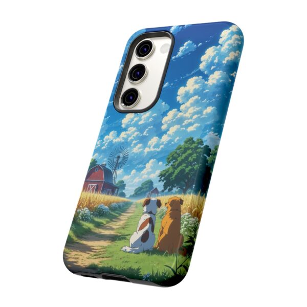 Dog-Themed Phone Case, Whimsical Pet Lover Case, Cute Animal Accessory, Nature Scene Protection, Gift for Dog Owners