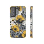 Floral Phone Case, Yellow Flower Design, Stylish Phone Protection