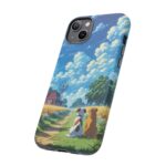 Dog-Themed Phone Case, Whimsical Pet Lover Case, Cute Animal Accessory, Nature Scene Protection, Gift for Dog Owners