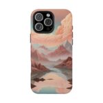 Mountain Reflection Tough Phone Case - Nature-Inspired Design for Adventurers