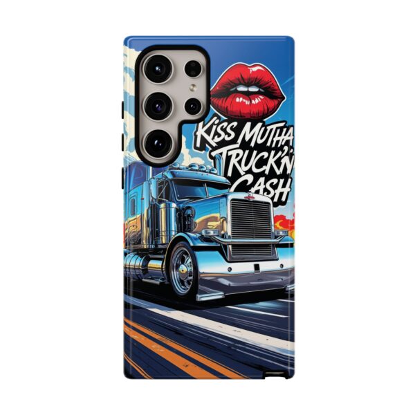 Cool Phone Case for Truck Lovers, Trucking Gifts, Unique Truck Driver Accessories, Kiss Mutha Truckin Cash Design, Fun Car Enthusiast Gift
