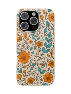 Floral Biodegradable Phone Case - Eco-Friendly Design for Nature Lovers