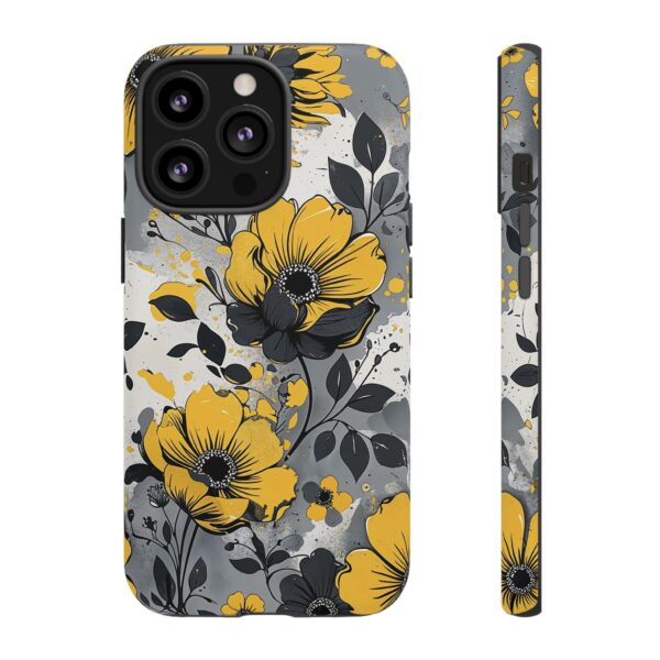 Floral Phone Case, Yellow Flower Design, Stylish Phone Protection