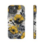 Floral Phone Case, Yellow Flower Design, Stylish Phone Protection