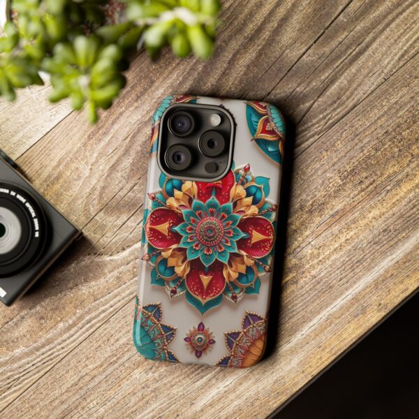 Colorful Mandala Phone Cover, Bohemian Style Accessory, Unique Gift for Her, Stylish Smartphone Protection