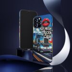 Cool Phone Case for Truck Lovers, Trucking Gifts, Unique Truck Driver Accessories, Kiss Mutha Truckin Cash Design, Fun Car Enthusiast Gift
