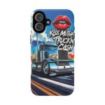 Cool Phone Case for Truck Lovers, Trucking Gifts, Unique Truck Driver Accessories, Kiss Mutha Truckin Cash Design, Fun Car Enthusiast Gift
