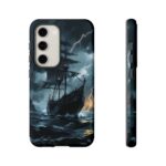 Stormy Seas Tough Phone Case - Pirate Ship Design