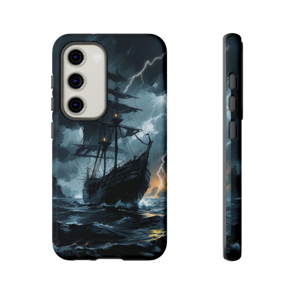 Stormy Seas Tough Phone Case - Pirate Ship Design