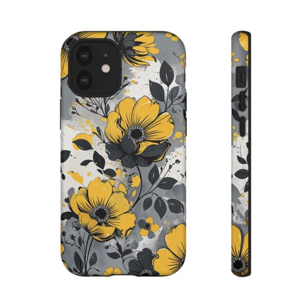 Floral Phone Case, Yellow Flower Design, Stylish Phone Protection