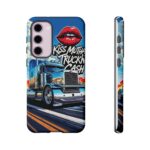 Cool Phone Case for Truck Lovers, Trucking Gifts, Unique Truck Driver Accessories, Kiss Mutha Truckin Cash Design, Fun Car Enthusiast Gift