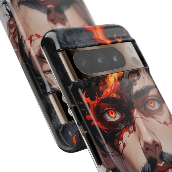 Fiery Design, Anime Style, Unique Cell Phone Accessory, Strong and Stylish