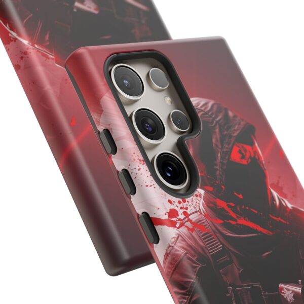 Red Urban Warrior Phone Case for Gamers & Action Fans