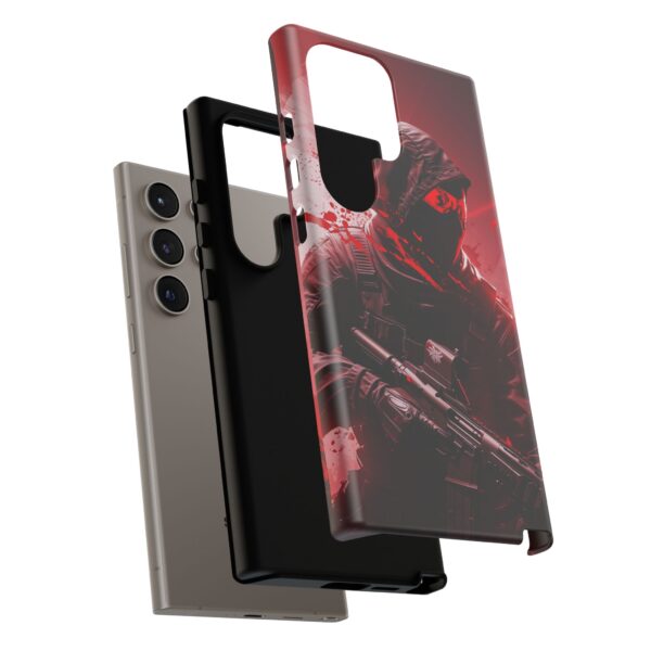 Red Urban Warrior Phone Case for Gamers & Action Fans