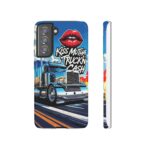 Cool Phone Case for Truck Lovers, Trucking Gifts, Unique Truck Driver Accessories, Kiss Mutha Truckin Cash Design, Fun Car Enthusiast Gift