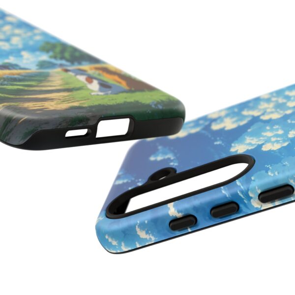 Dog-Themed Phone Case, Whimsical Pet Lover Case, Cute Animal Accessory, Nature Scene Protection, Gift for Dog Owners