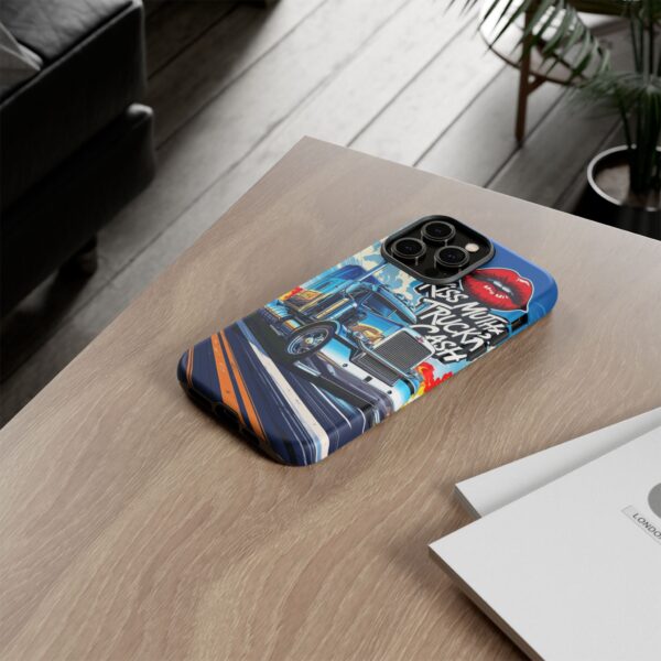 Cool Phone Case for Truck Lovers, Trucking Gifts, Unique Truck Driver Accessories, Kiss Mutha Truckin Cash Design, Fun Car Enthusiast Gift
