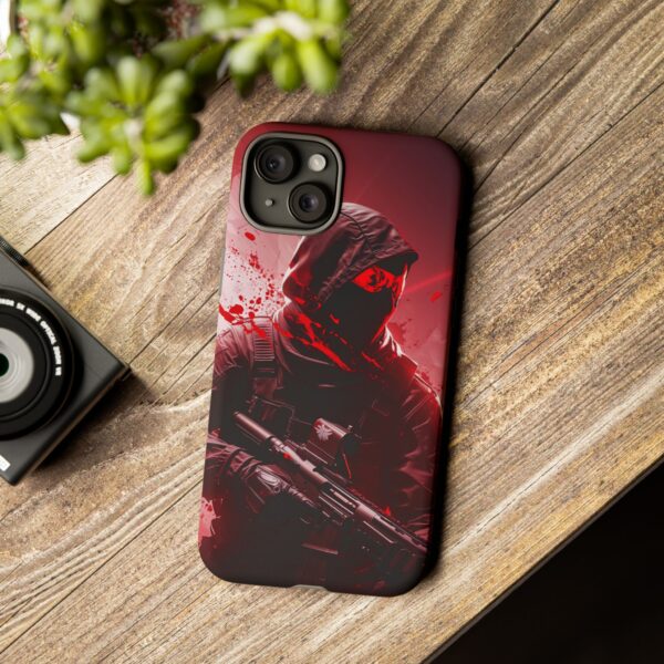 Red Urban Warrior Phone Case for Gamers & Action Fans