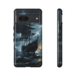Stormy Seas Tough Phone Case - Pirate Ship Design