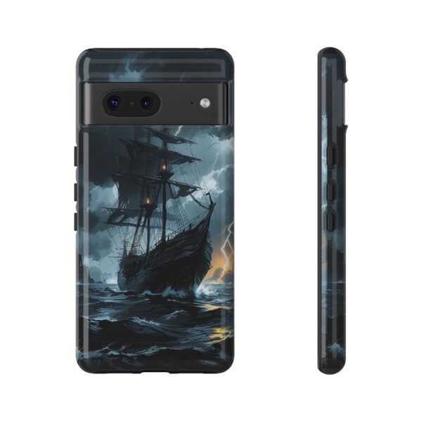 Stormy Seas Tough Phone Case - Pirate Ship Design